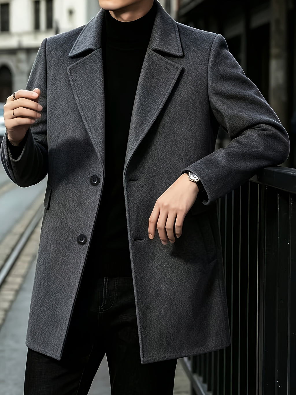 Manteau pour homme, à revers, modele 3