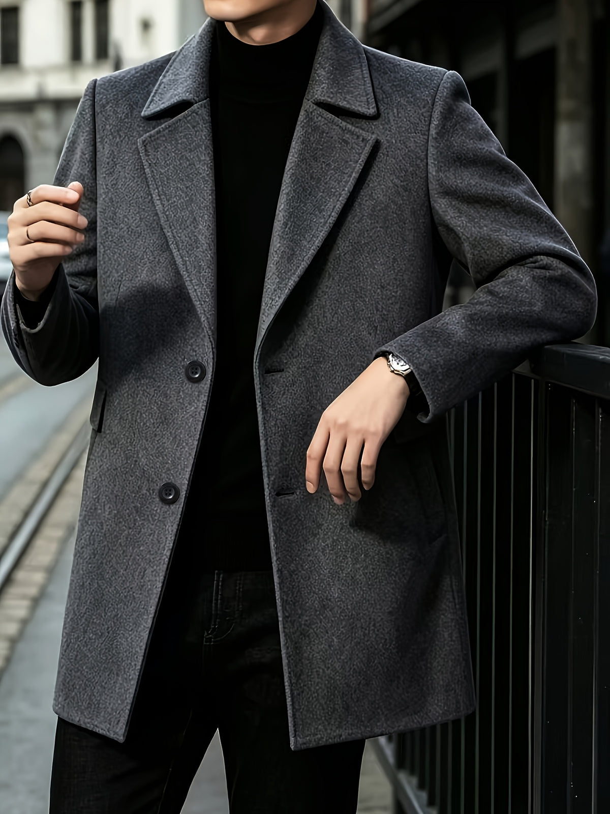 Manteau pour homme, à revers, modele 3