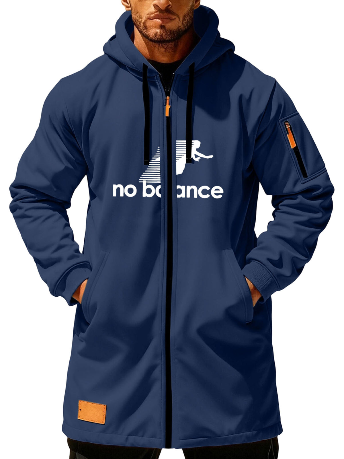 Trench pour homme, à capuche, kaki