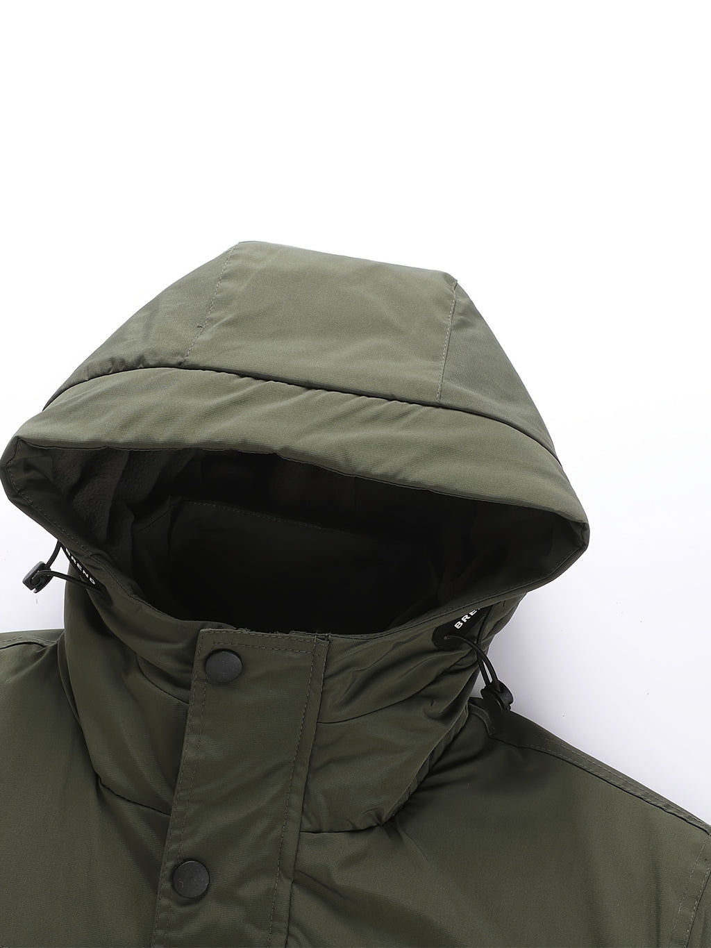 Manteau matelassé pour homme, coupe-vent, à capuche, noir