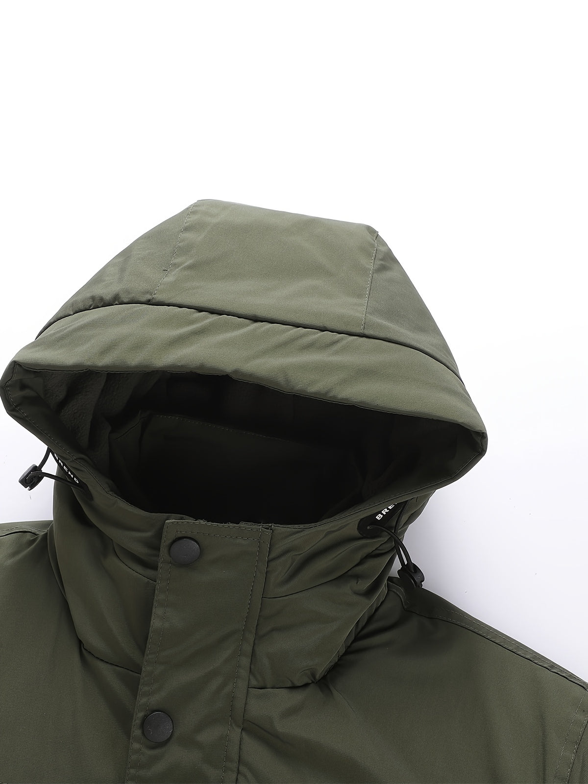 Manteau matelassé pour homme, coupe-vent, à capuche, noir