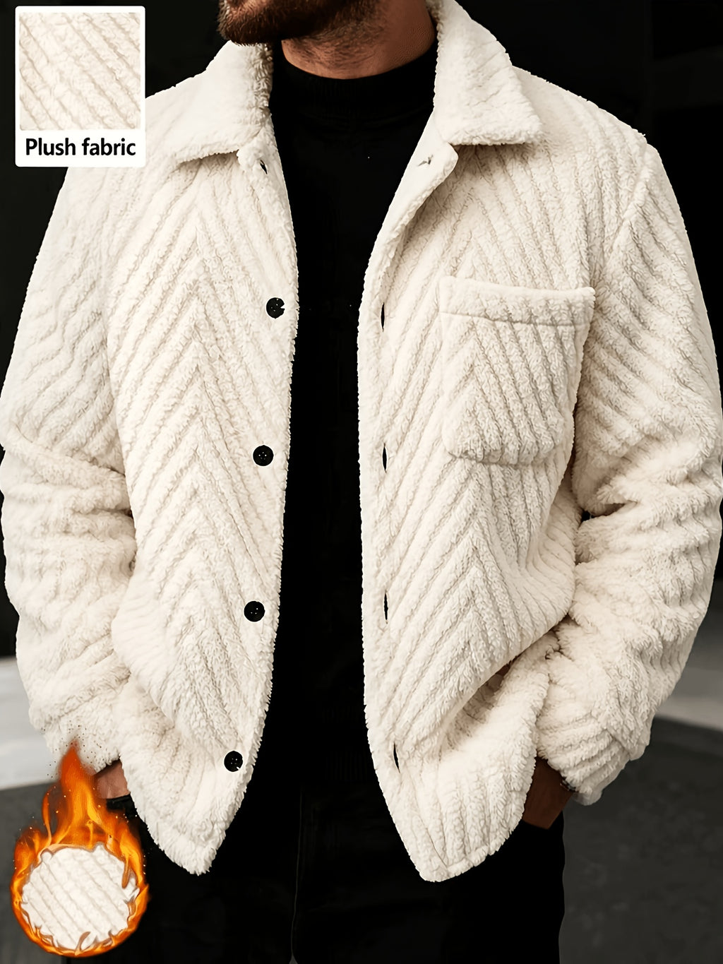 Veste pour homme, à revers, modele 5