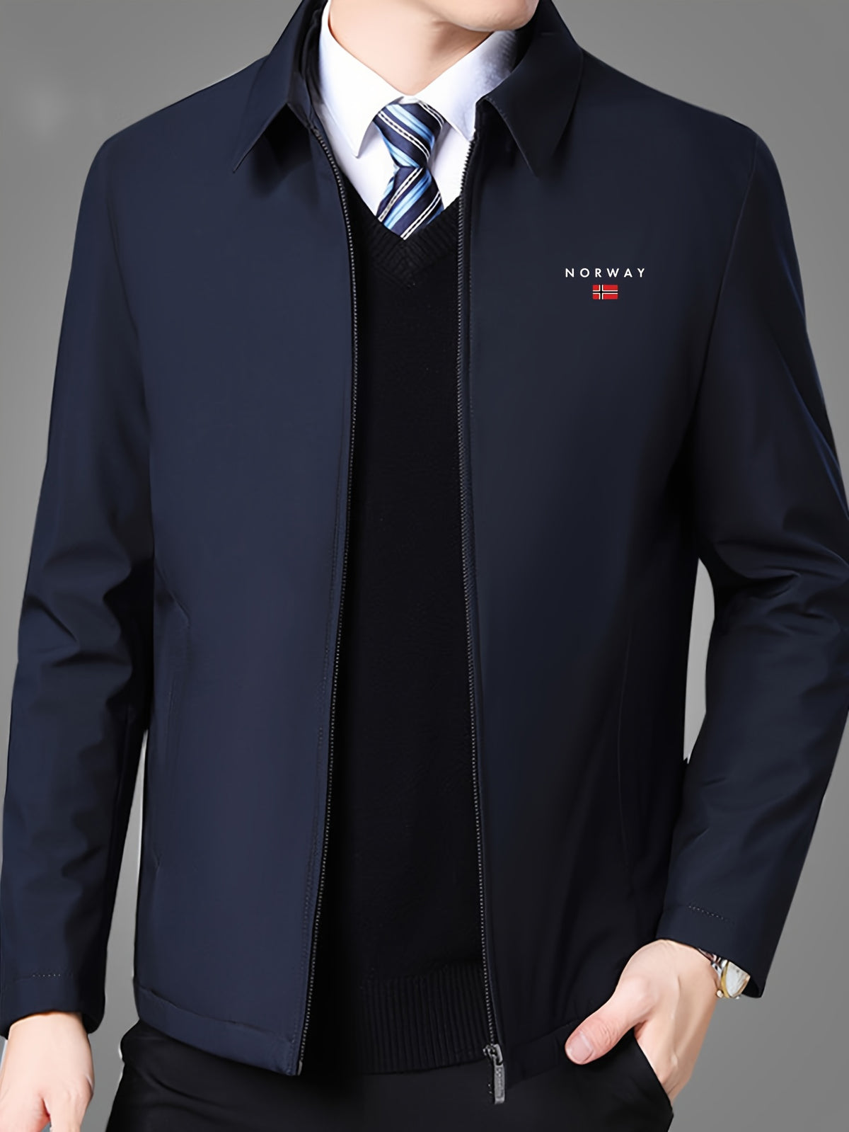 Veste pour homme, à revers, modele 10