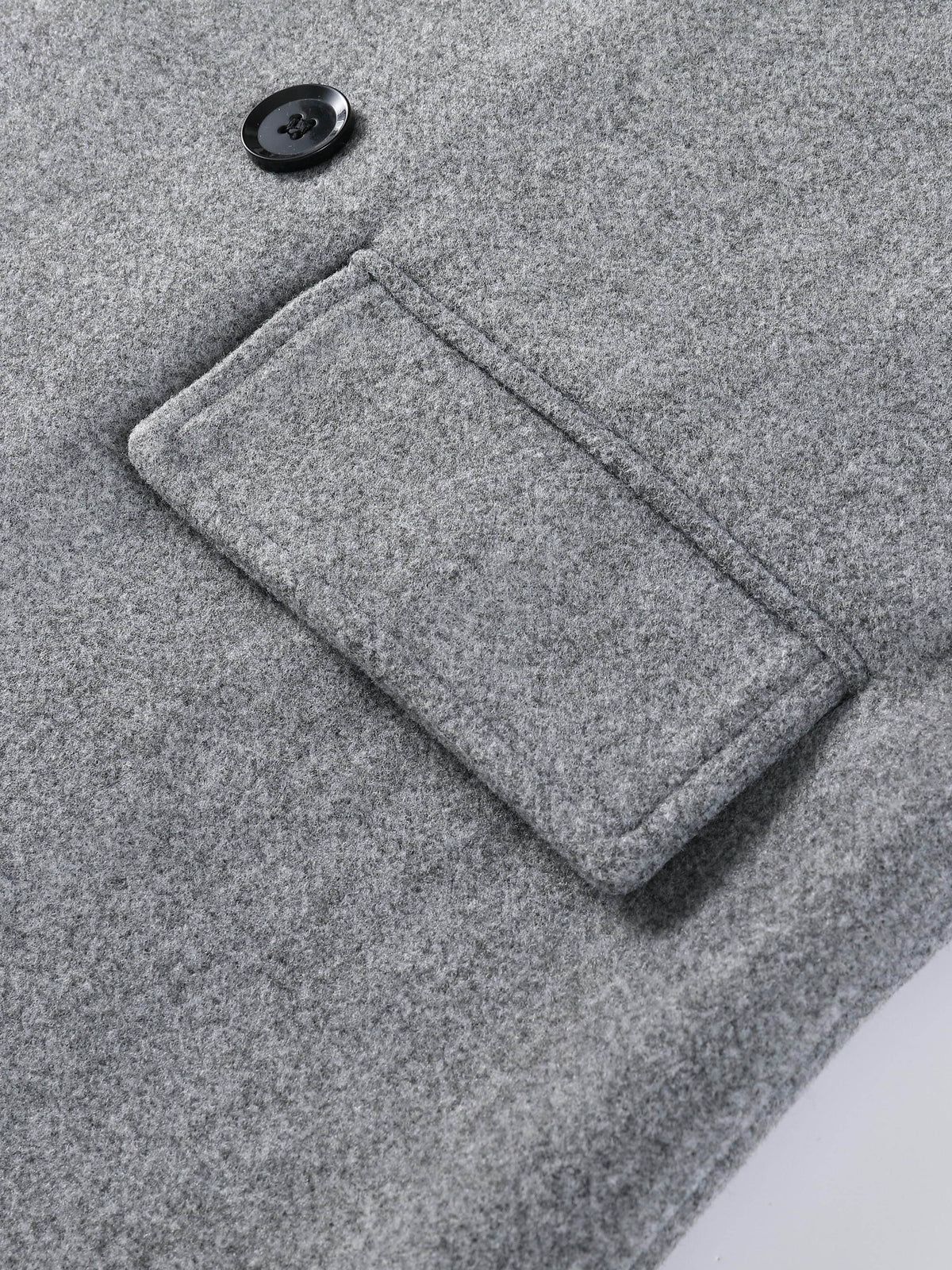 Manteau long pour homme, tweed, à revers