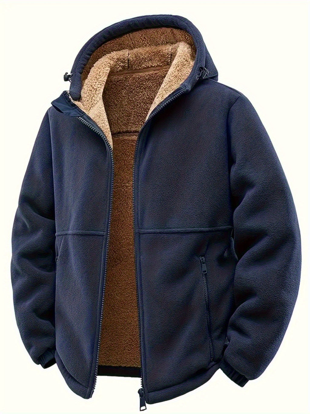 Veste pour homme, à capuche, noir foncé