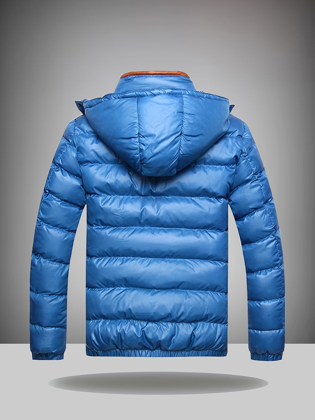Manteau pour homme, à capuche, brun jaunâtre