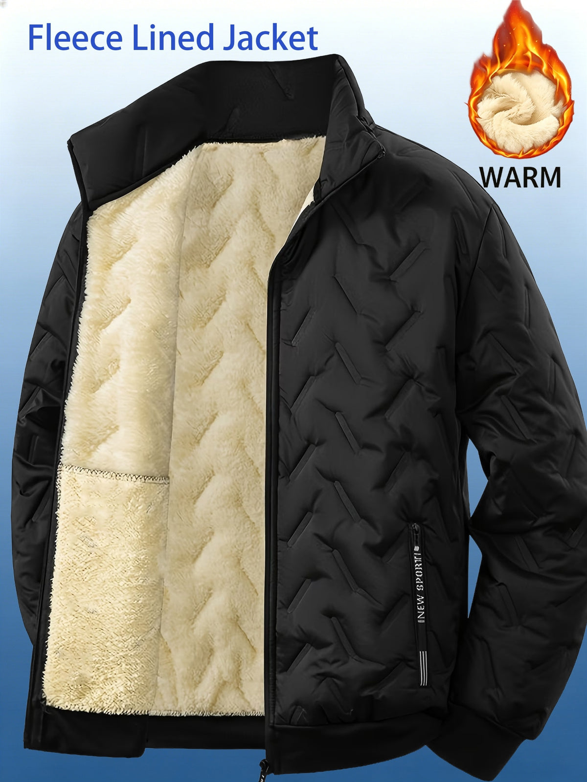 Veste pour homme, coupe-vent, à col montant, modele 3