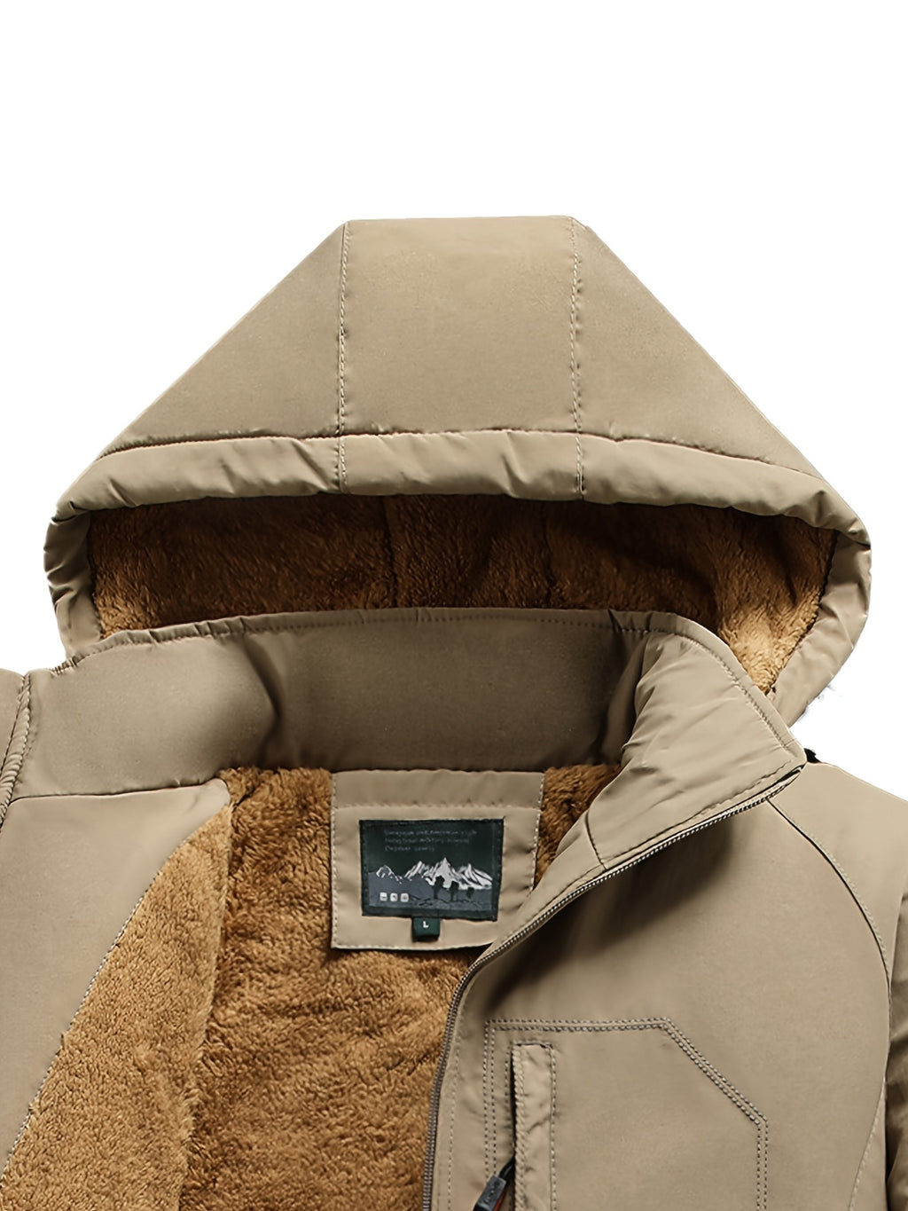 Veste pour homme, coupe-vent, à capuche, vert fougère