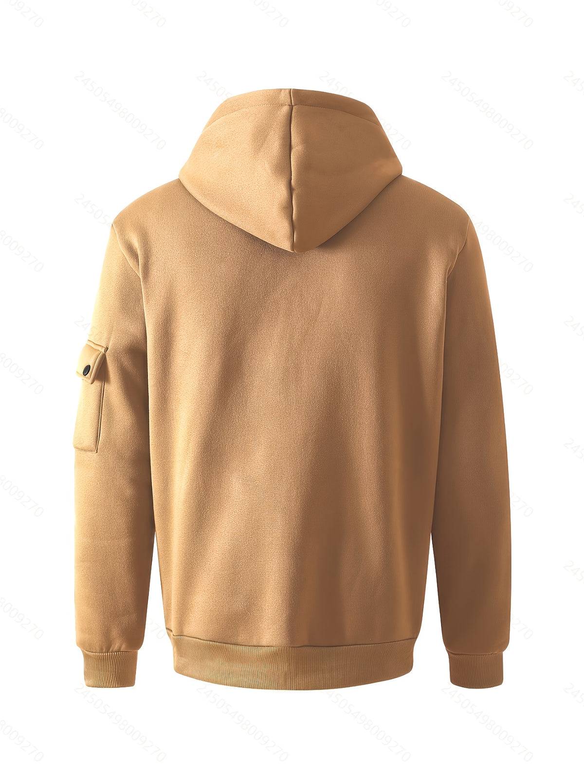 Veste long pour homme, à capuche, gris foncé