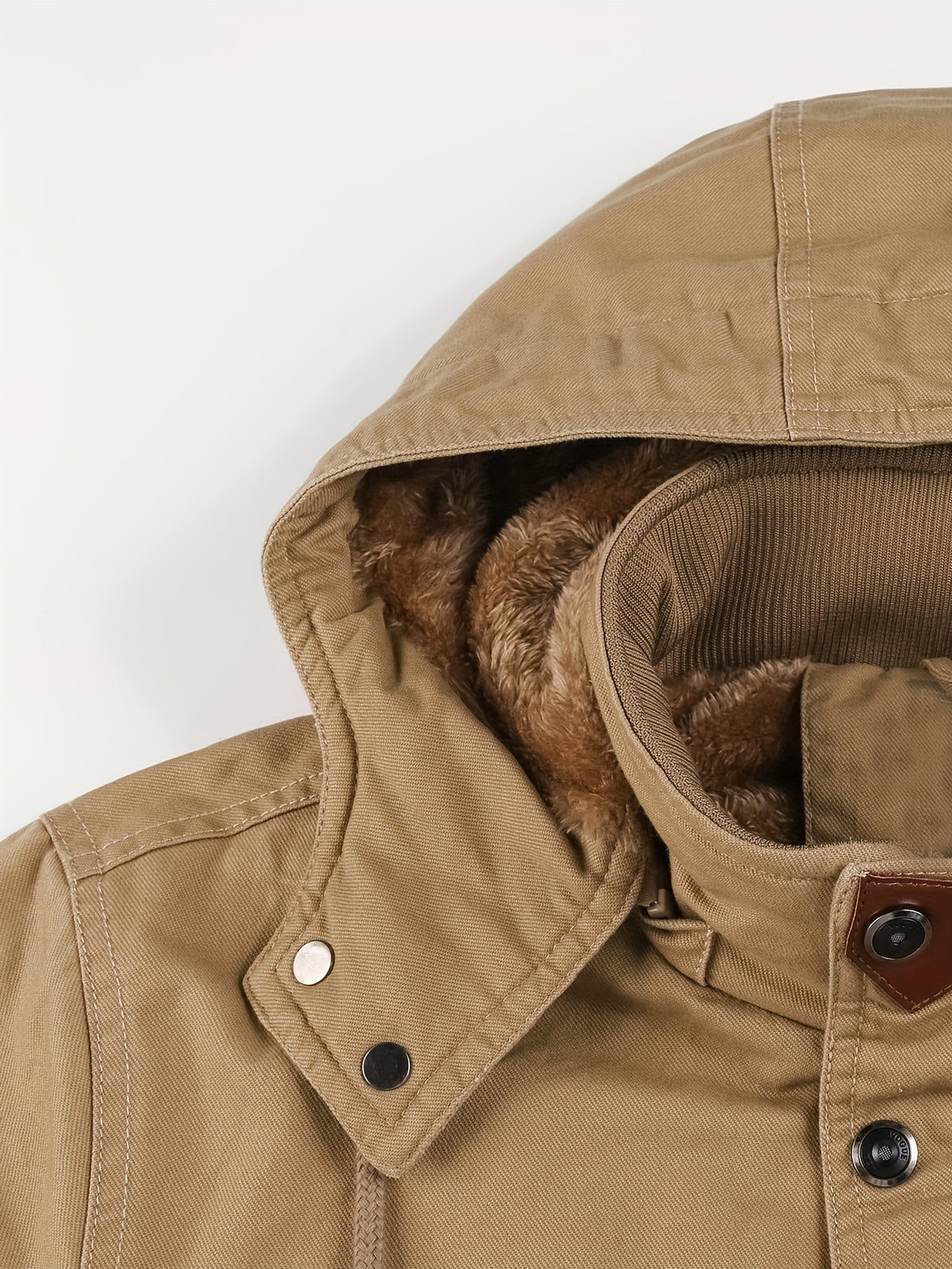 Veste pour homme, polaire, à capuche, vert fougère