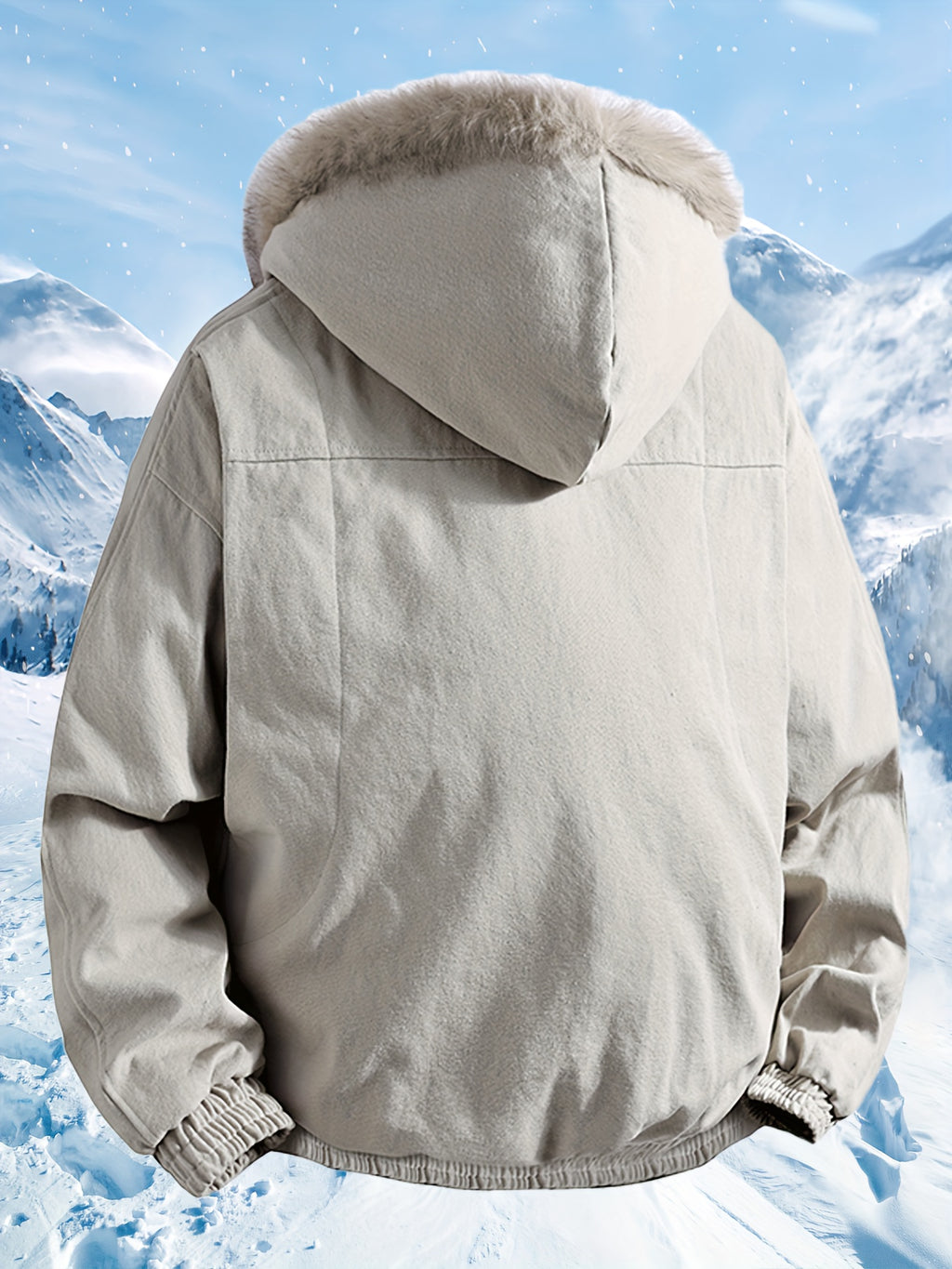 Veste, à capuche, beige, poche, photo 5