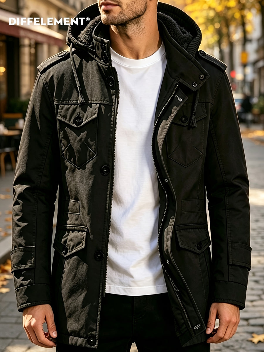 Parka, coupe-vent, à capuche, modele 3, détail du vêtement