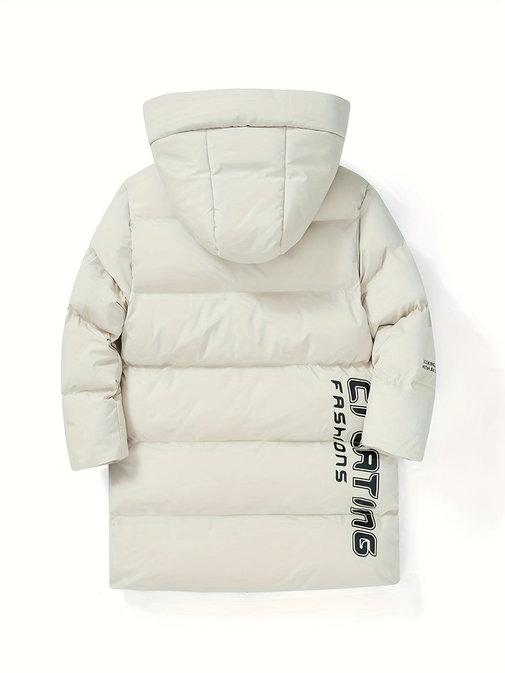 Veste long pour homme, à capuche, beige