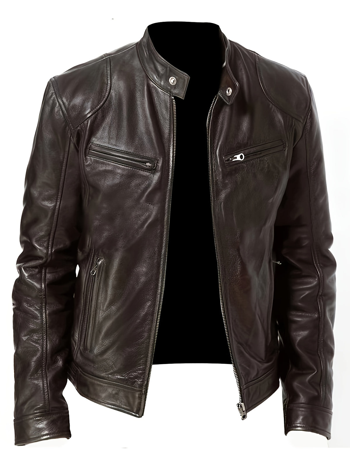 Veste long pour homme, à col montant
