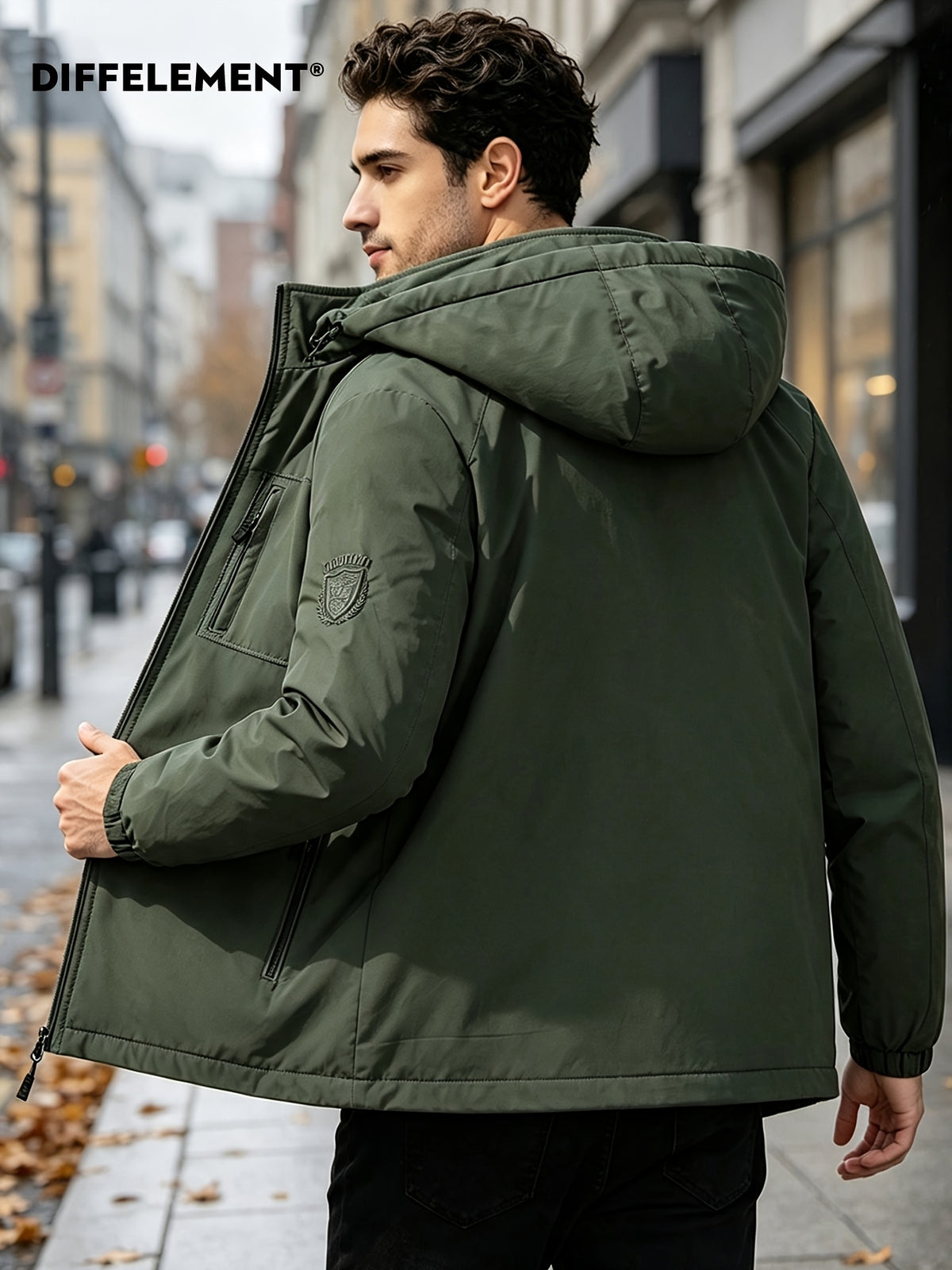 Manteau pour homme, à capuche, modele 7