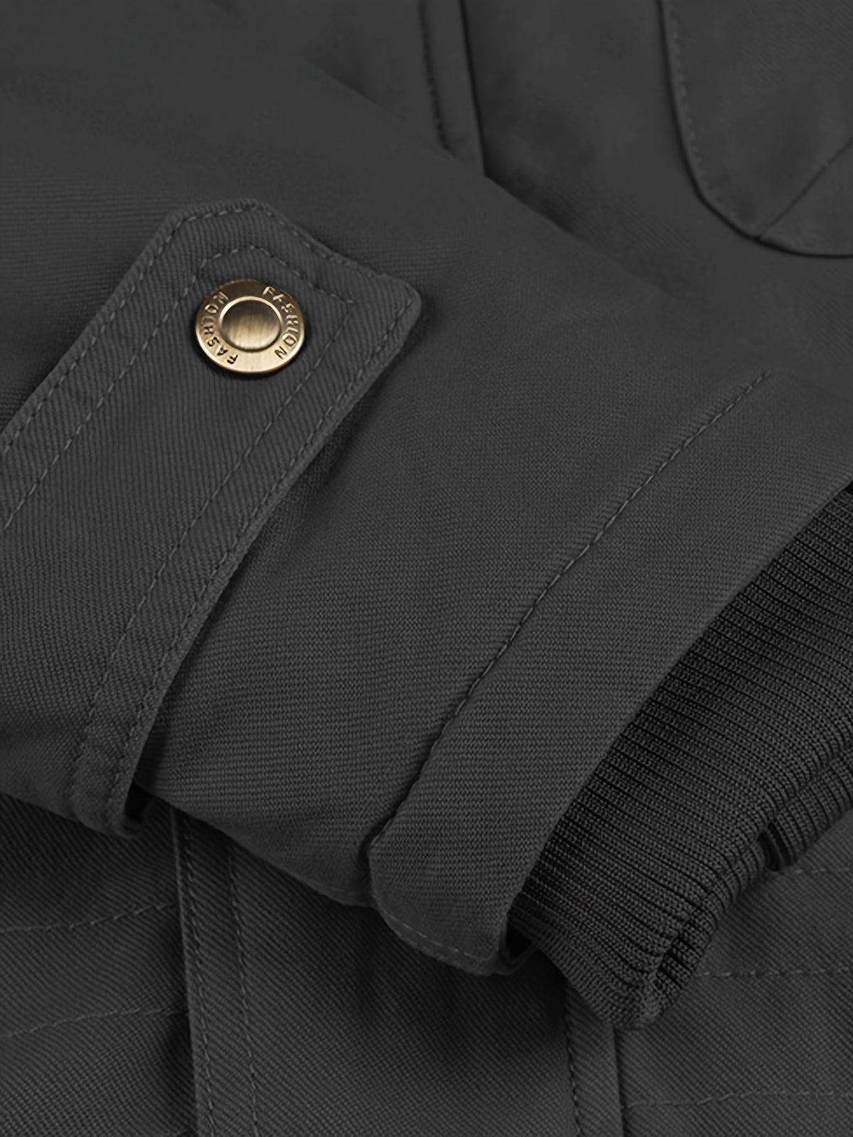 Veste mi-long pour homme, à capuche, noir