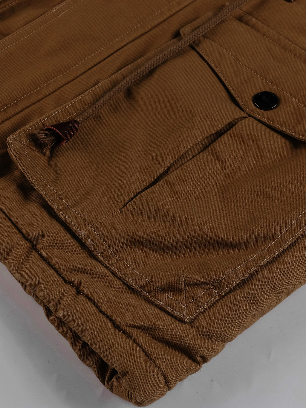 Veste pour homme, coupe-vent, à col montant, kaki