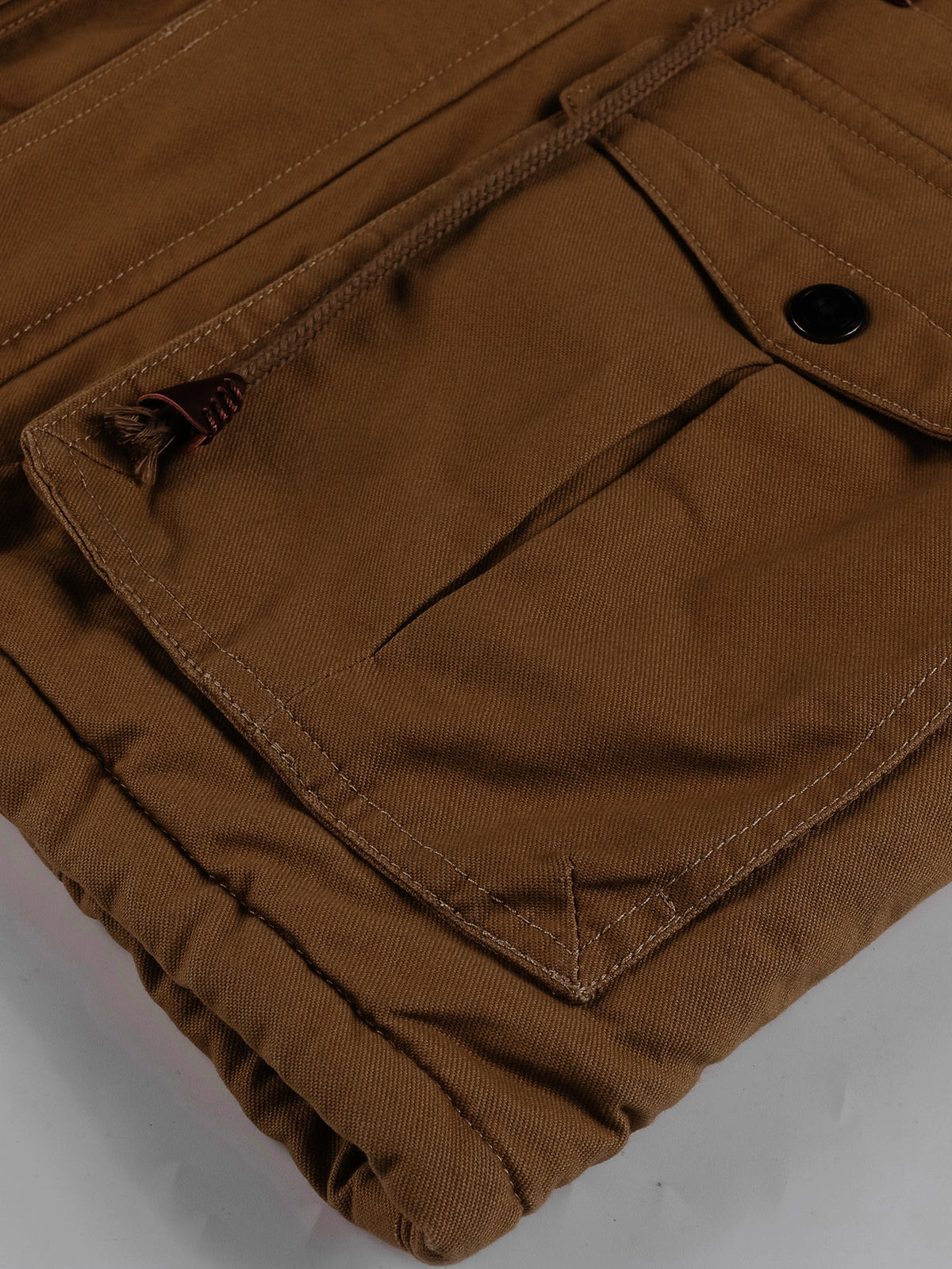 Veste pour homme, coupe-vent, à col montant, kaki