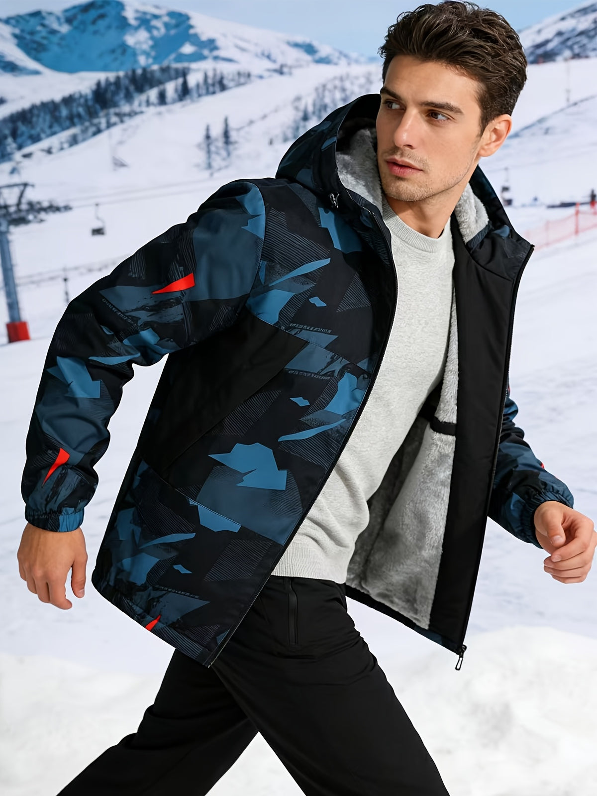 Veste pour homme, à capuche, modele 3