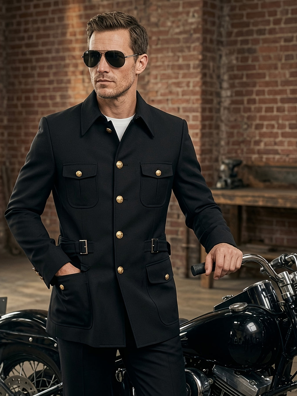 Veste pour homme, à revers, modele 13