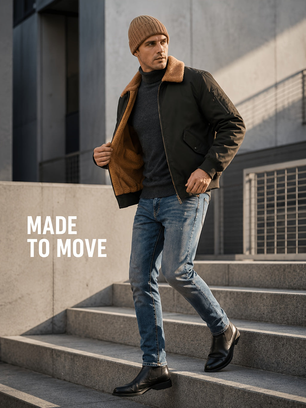 Veste pour homme, coupe-vent, noir