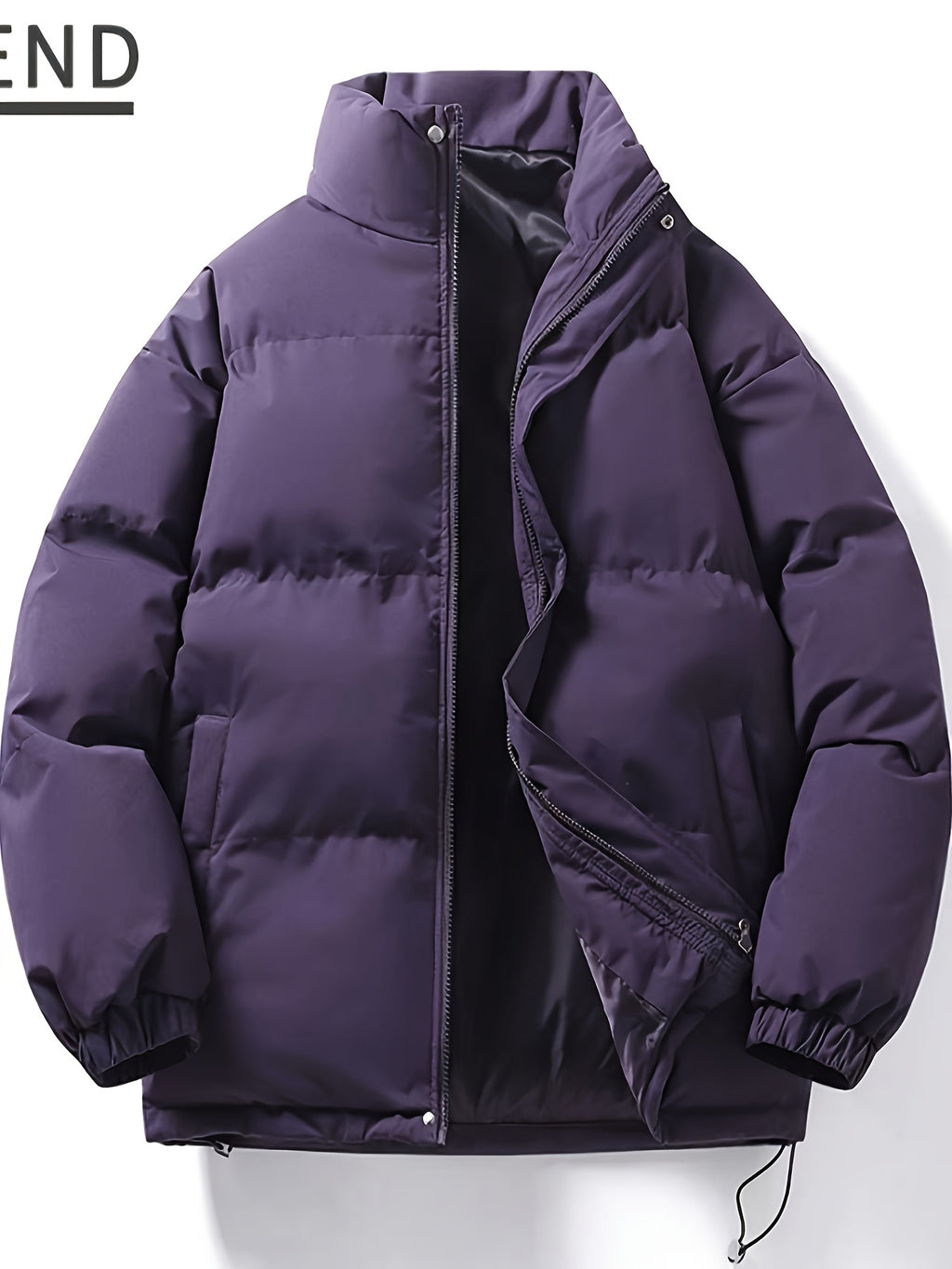 Veste pour homme, à col montant, violet