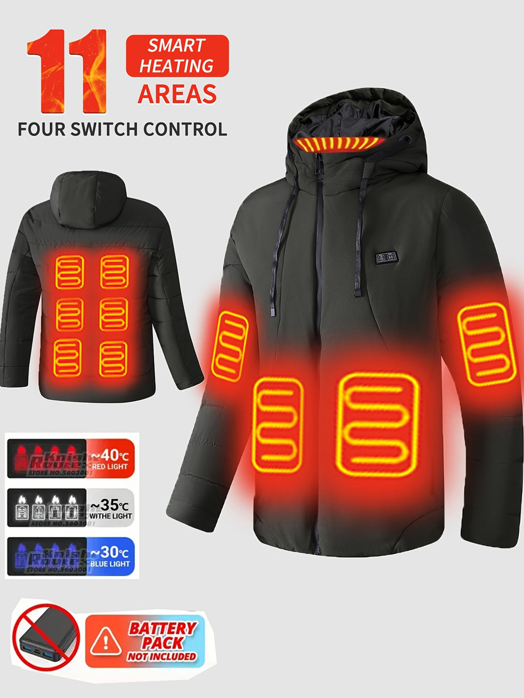 Manteau pour homme, à capuche, modele 4