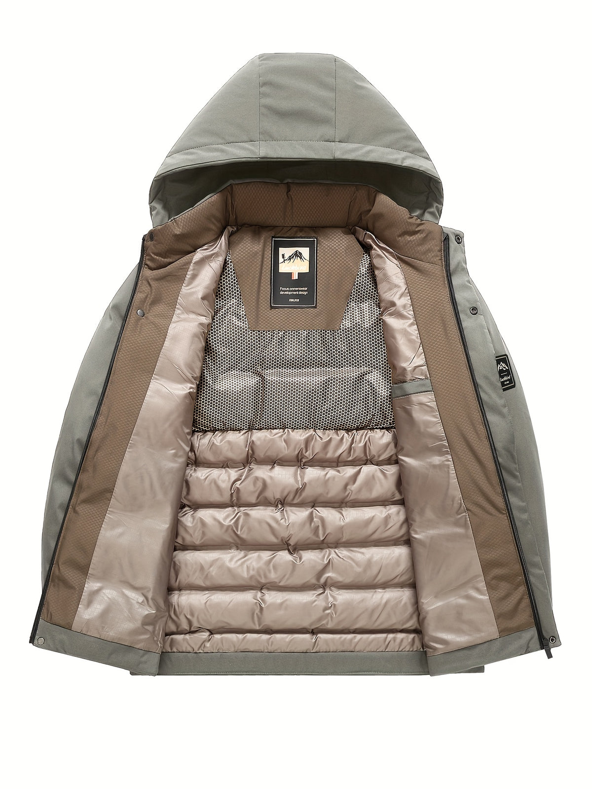 Veste pour homme, coupe-vent, à capuche, rouge