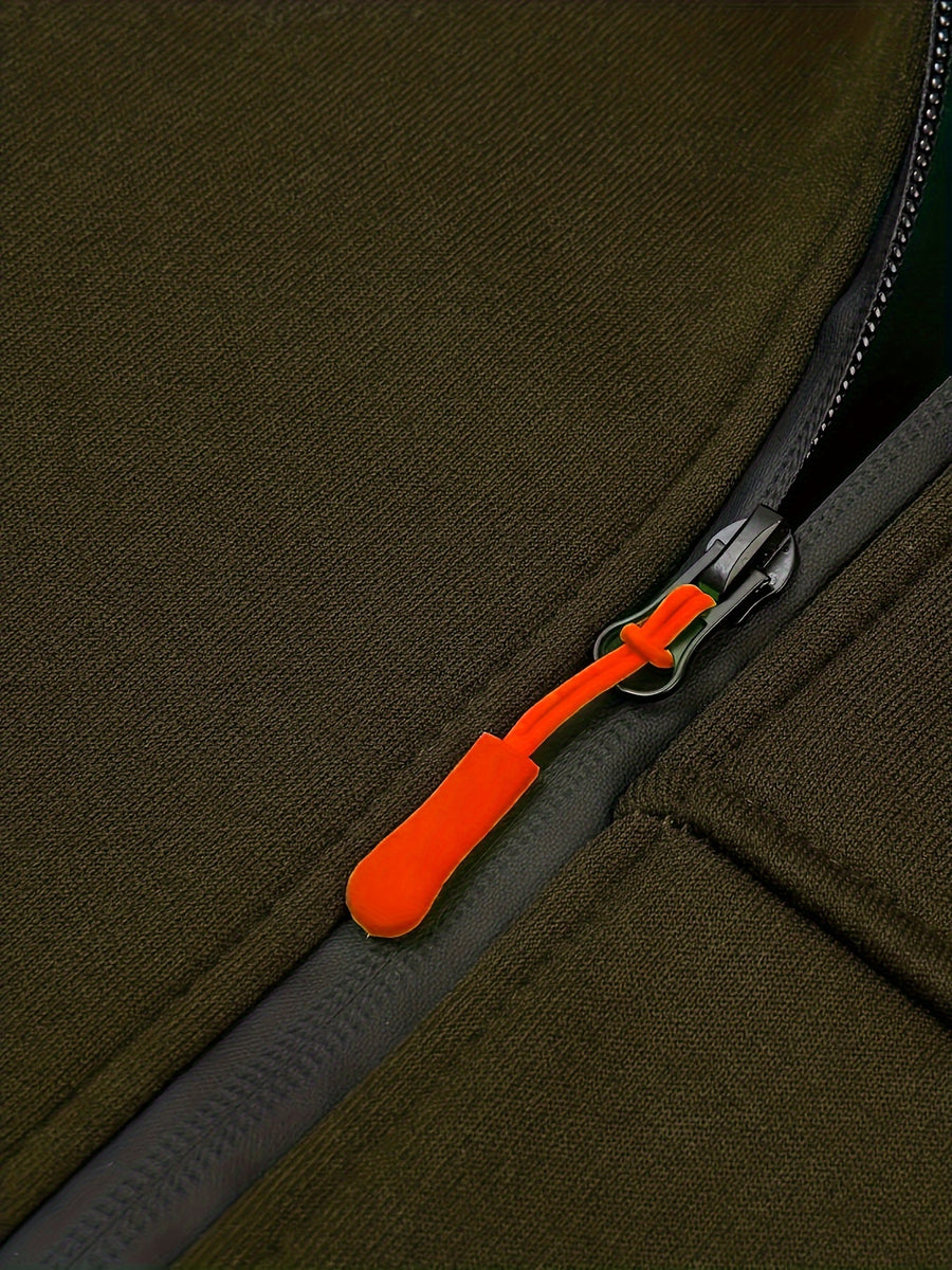 Veste longue, à capuche, détail du vêtement