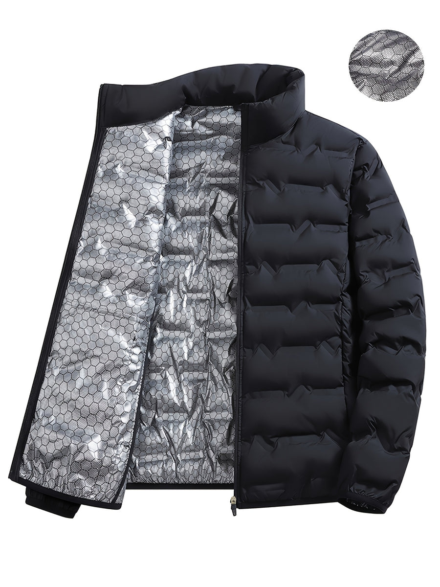 Veste matelassée pour homme, grandes tailles, à col montant
