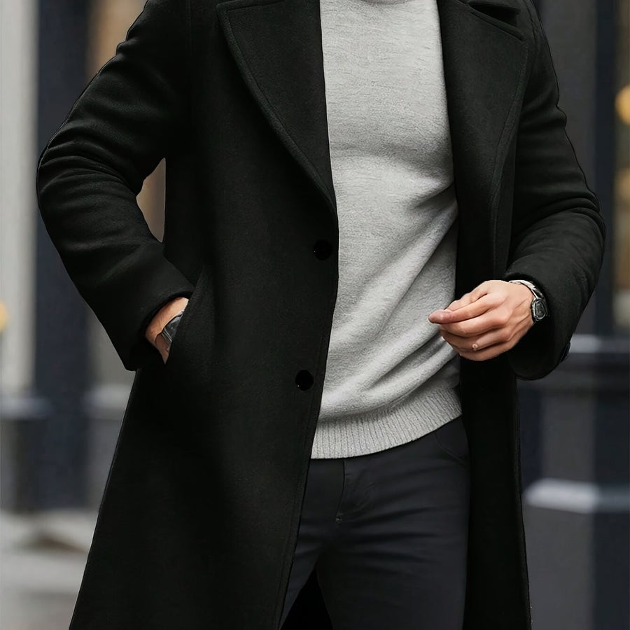Manteau, à revers, modele 4, coloris noir
