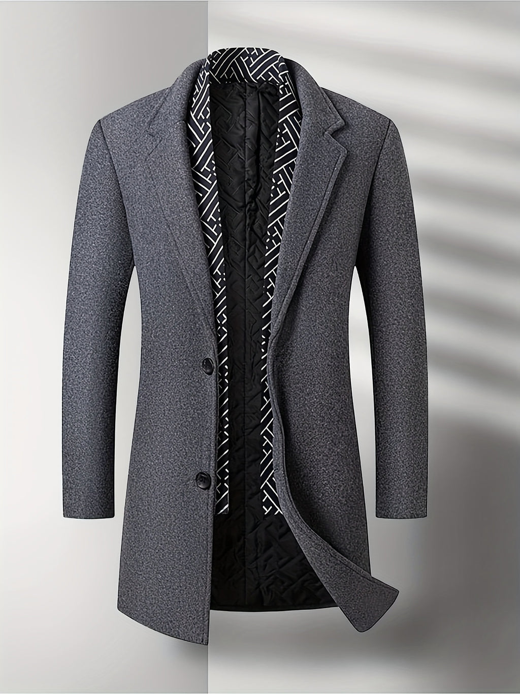 Manteau en laine mi-long, 50 % laine, tweed, photo 7
