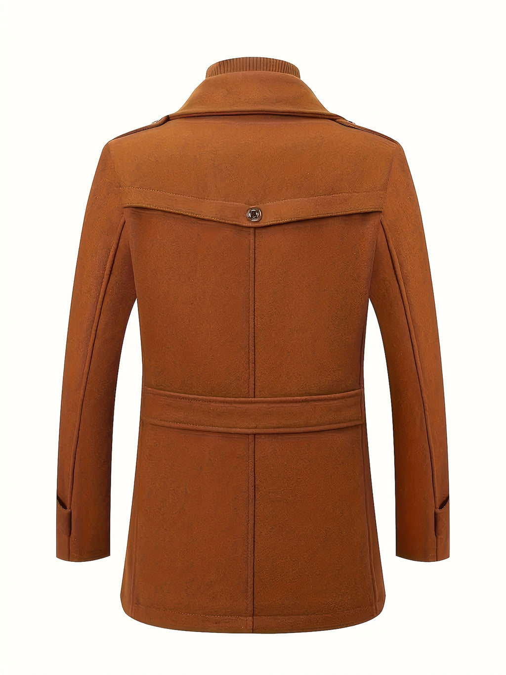 Manteau en tweed à capuche pour homme, 30 % laine, coupe ajustée
