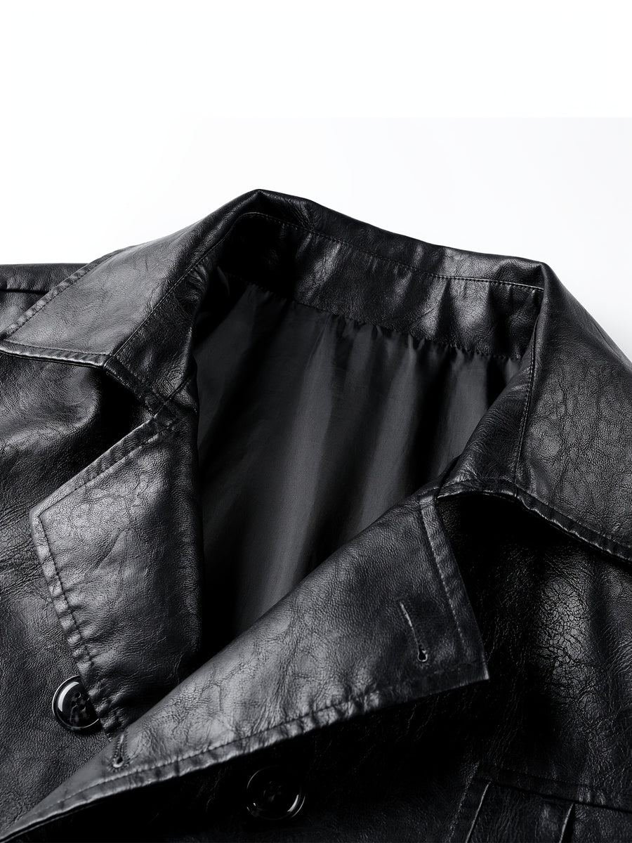 Veste long, coupe-vent, à revers, détail du vêtement