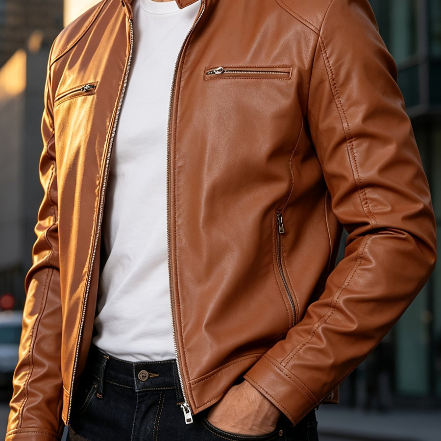Veste, coupe-vent, à col montant, café, coloris kaki