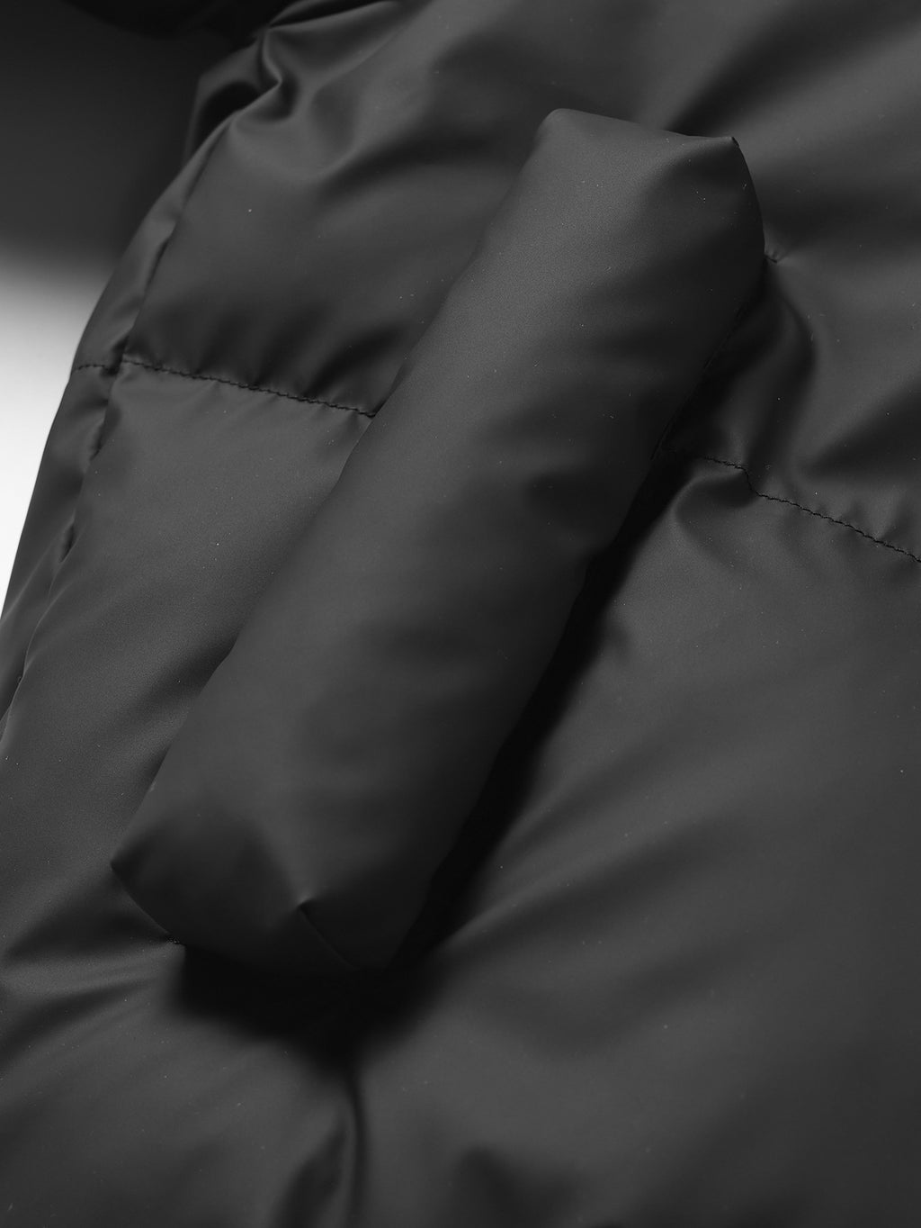 Veste matelassée pour homme, coupe-vent, à revers, noir