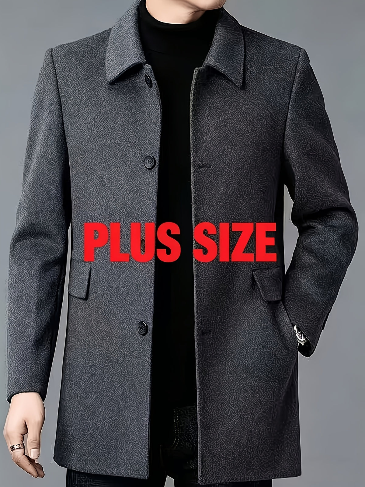 Veste pour homme, grandes tailles, à revers