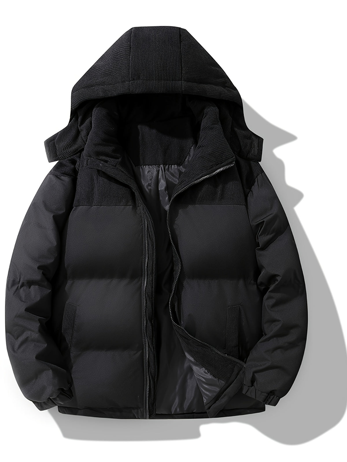Veste pour homme, velours côtelé, à capuche