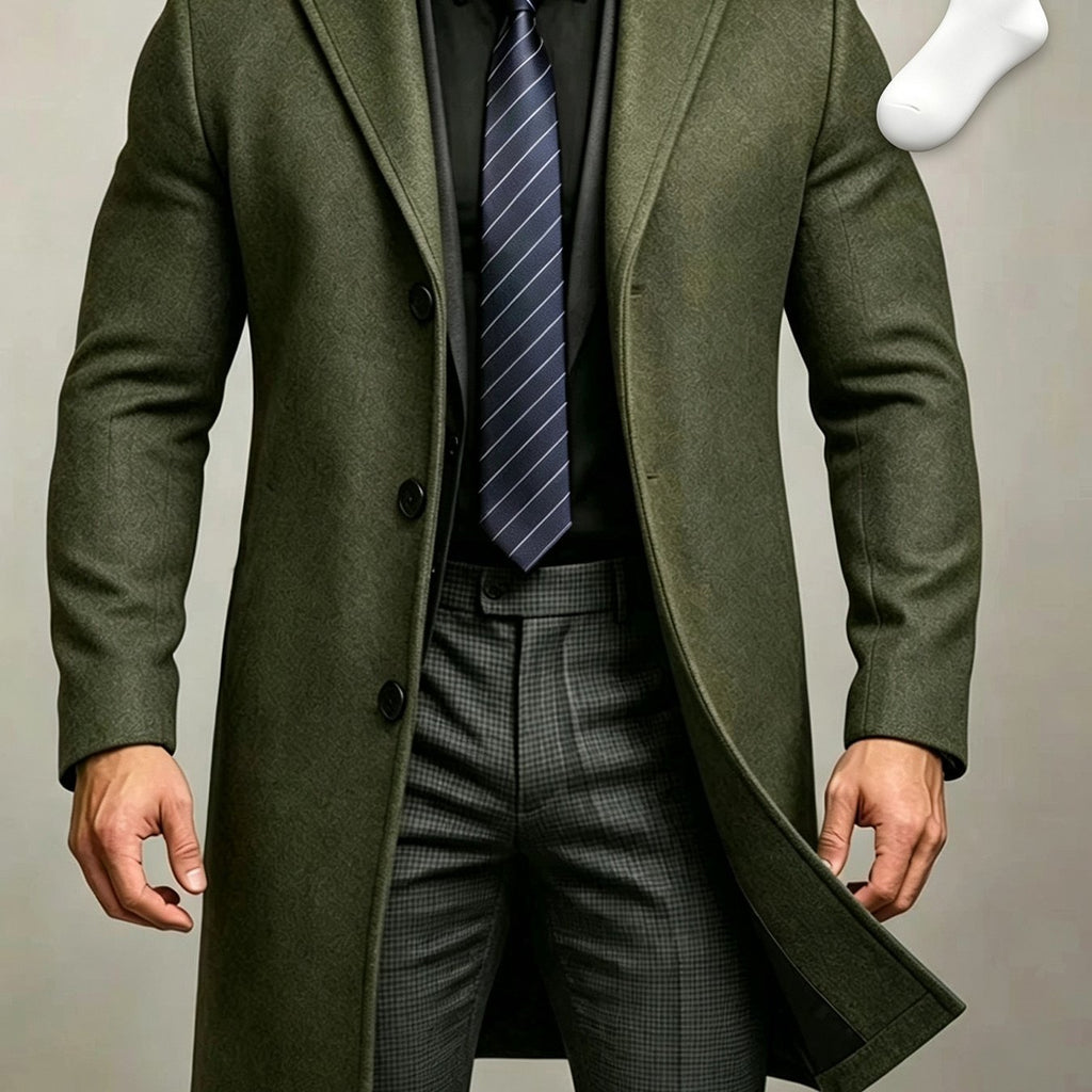Trench, à revers, vert olive, coloris vert olive, détail