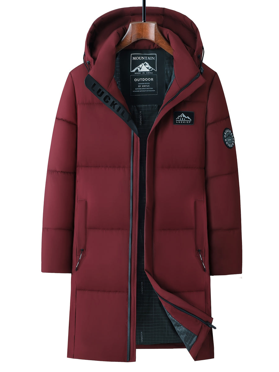 Manteau long, à capuche, noir, photo 12