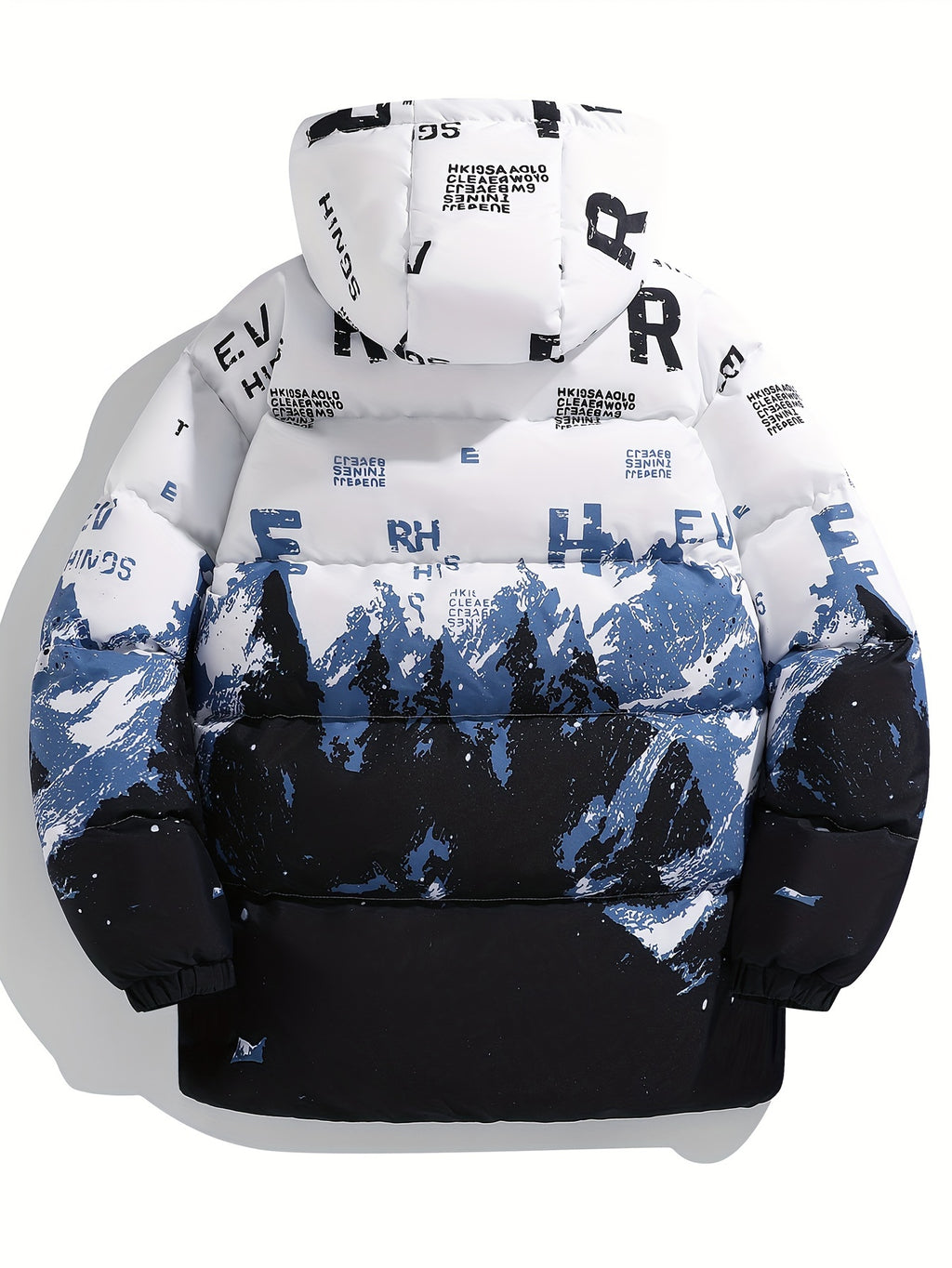 Veste pour homme, à capuche, blanc et gris