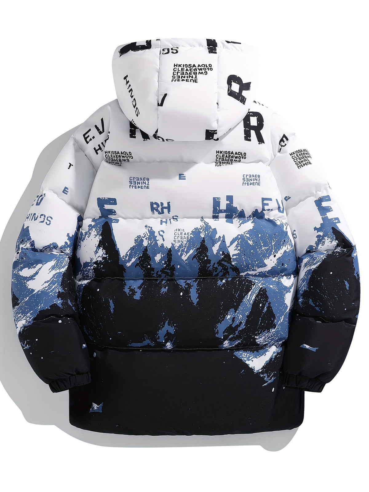 Veste pour homme, à capuche, blanc et gris