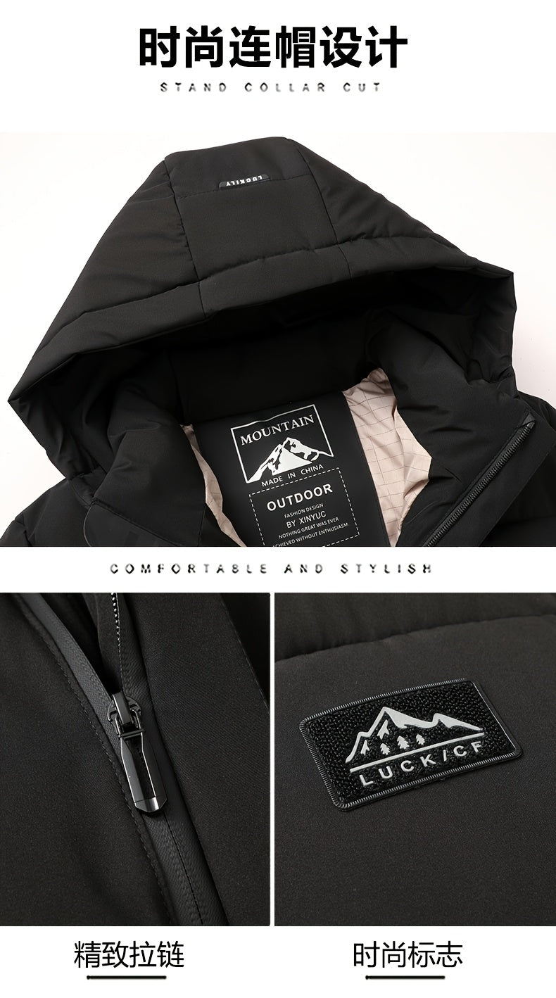 Manteau long, à capuche, noir, photo 7