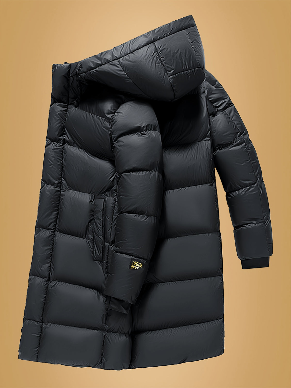 Manteau matelassé pour homme, à capuche, col montant