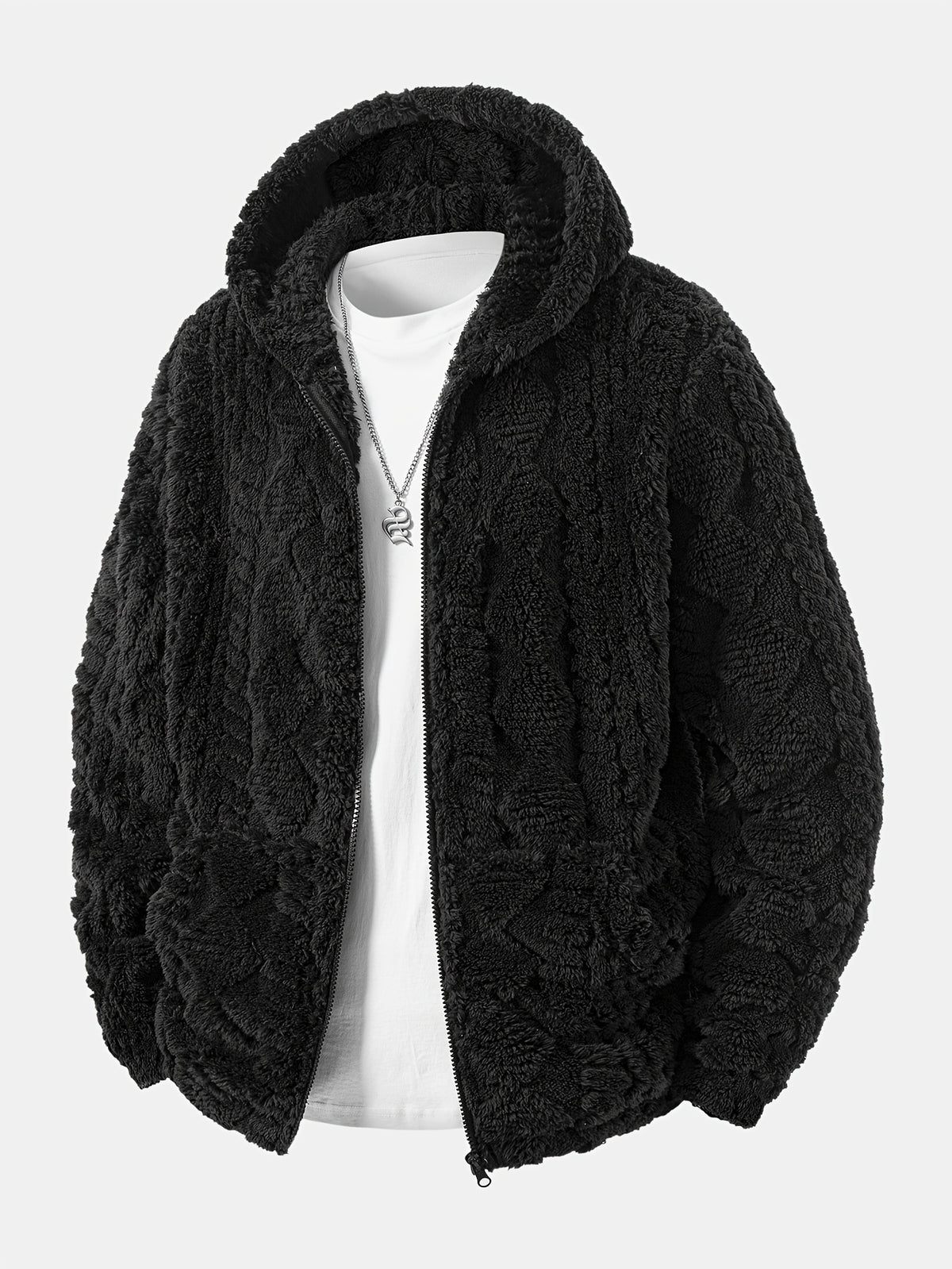 Veste long pour homme, à capuche, chameau