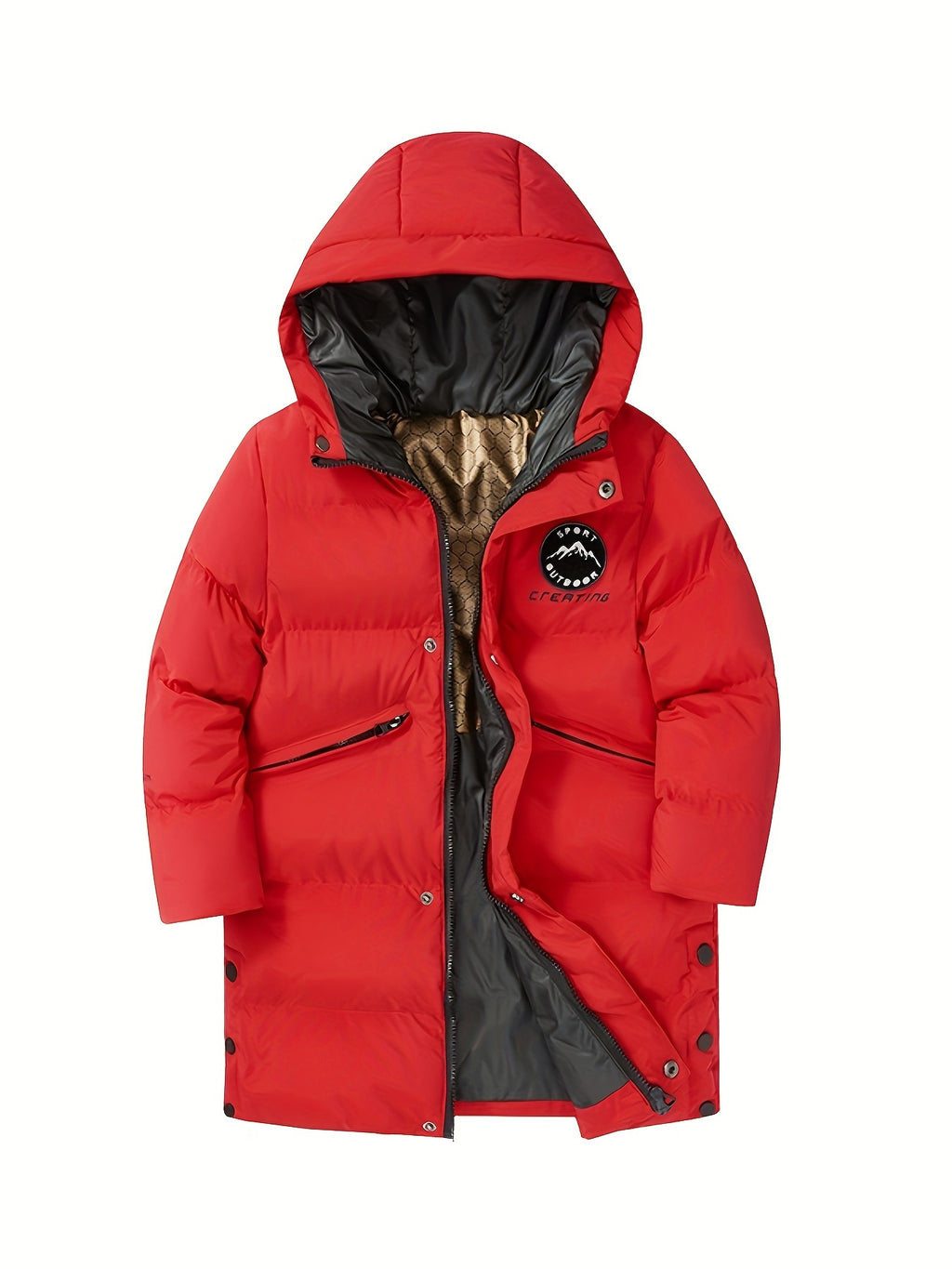 Veste long pour homme, à capuche, beige