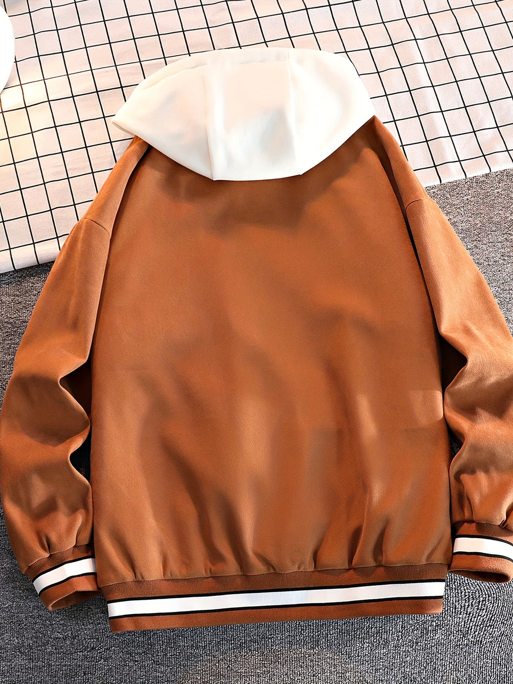Veste pour homme, coupe-vent, à capuche, blanc
