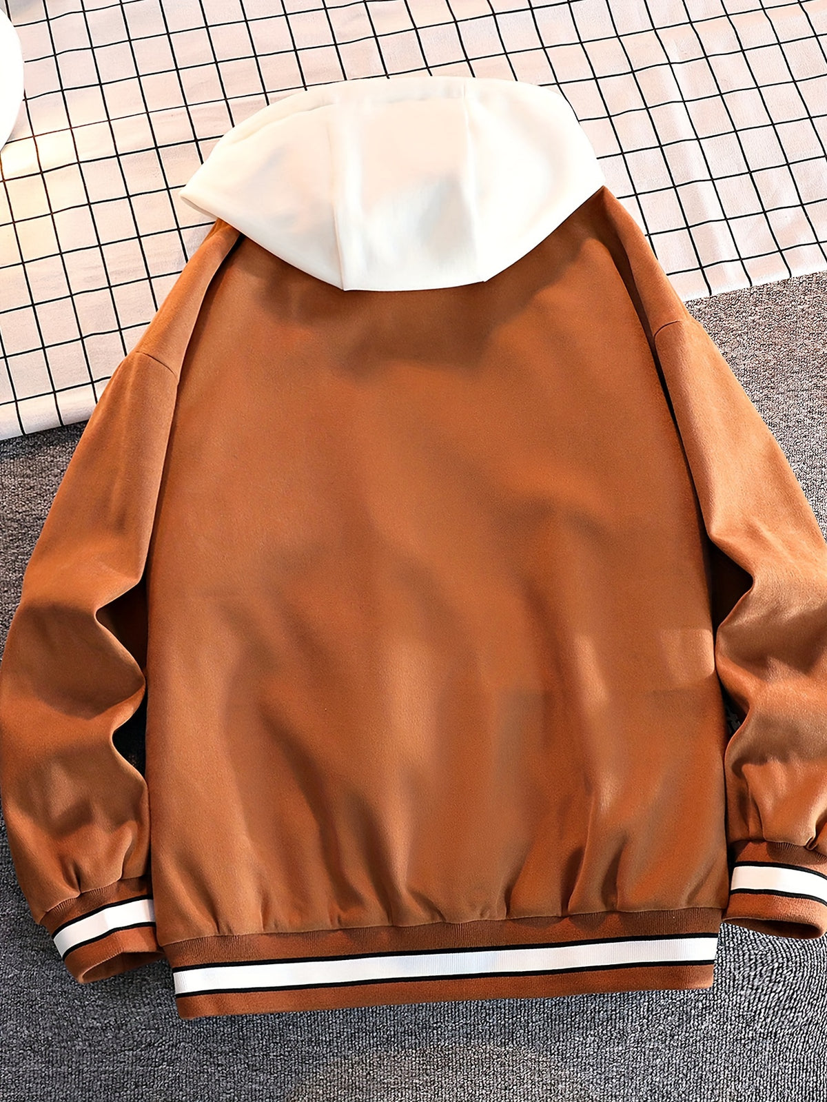 Veste pour homme, coupe-vent, à capuche, blanc