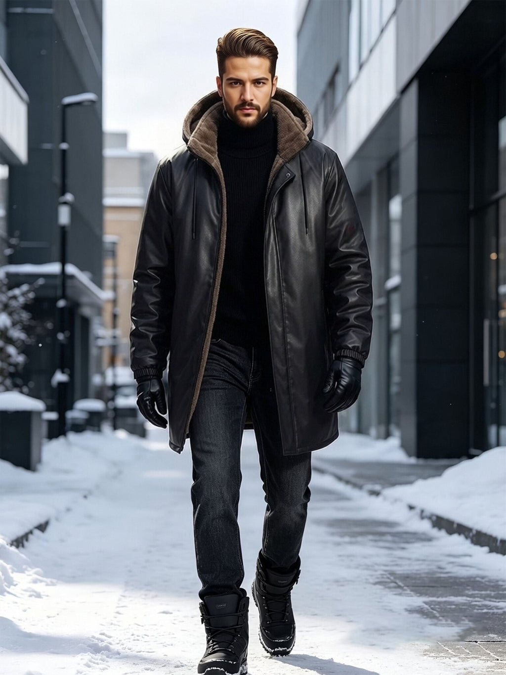 Veste, à capuche, coupe ample, détail du vêtement
