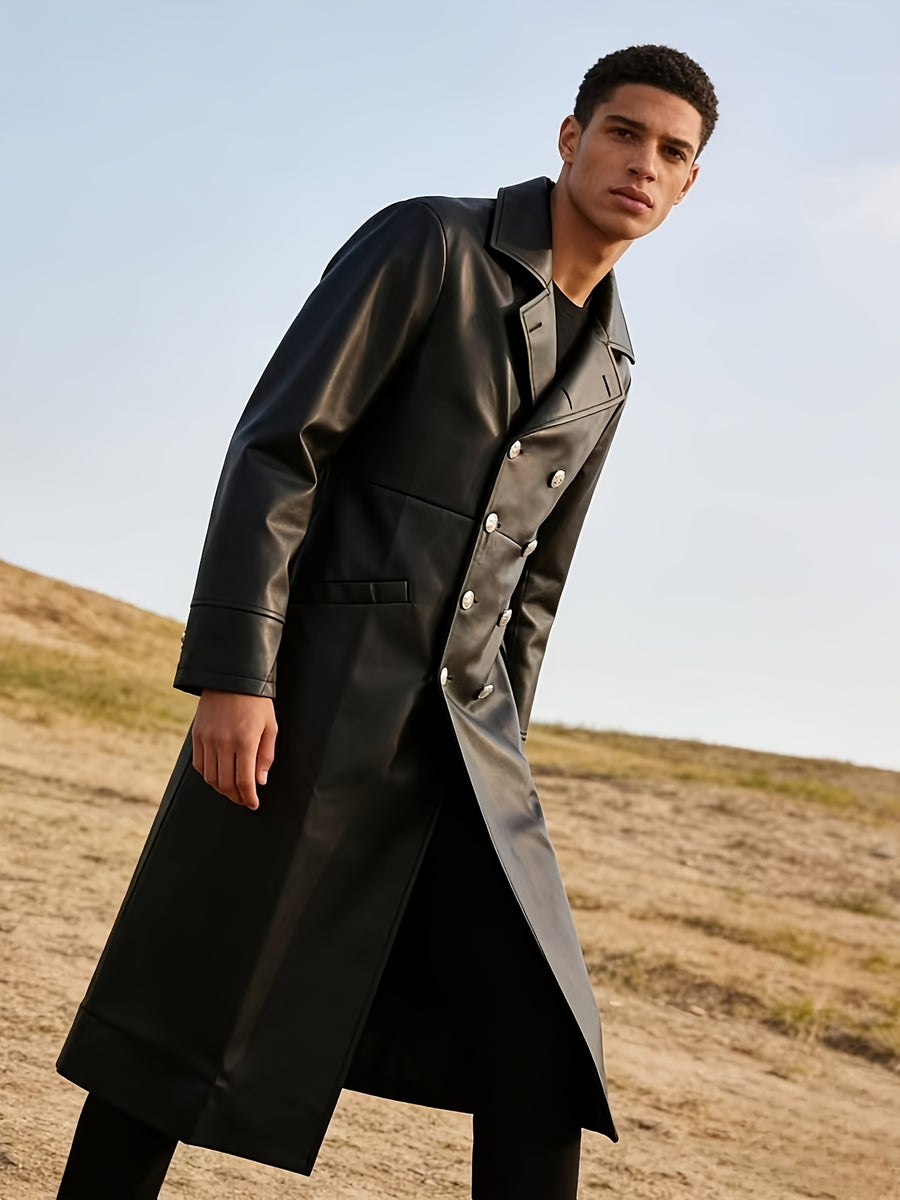 Trench, coupe-vent, à revers, noir, photo 11